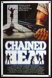 8m118 CHAINED HEAT 1sh '83 Linda Blair, 2000 chained women stripped of everything they had!