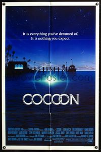 8m144 COCOON 1sh '85 Ron Howard classic, Don Ameche, Wilford Brimley, Tawnee Welch