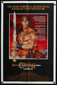 8m152 CONAN THE DESTROYER 1sh '84 Arnold Schwarzenegger is the most powerful legend of all!