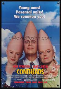 8m153 CONEHEADS advance 1sh '93 classic Saturday Night Live skit, Dan Aykroyd & Jane Curtin!
