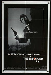 8m217 ENFORCER 1sh '76 photo of Clint Eastwood as Dirty Harry by Bill Gold!