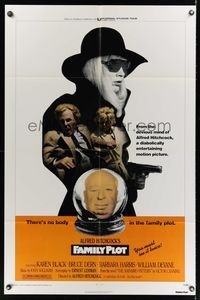 8m233 FAMILY PLOT 1sh '76 from the mind of devious Alfred Hitchcock, Karen Black, Bruce Dern!