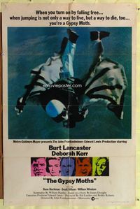 8m297 GYPSY MOTHS style B 1sh '69 Burt Lancaster, John Frankenheimer, cool sky diving image!