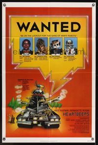 8m312 HEARTBEEPS 1sh '81 Andy Kaufman, Bernadette Peters, really wacky robots!