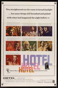 8m342 HOTEL 1sh '67 from Arthur Hailey's novel, Rod Taylor, Catherine Spaak, Karl Malden!