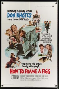 8m351 HOW TO FRAME A FIGG 1sh '71 Joe Flynn, wacky comedy images of Don Knotts!