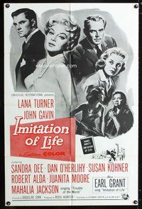 8m368 IMITATION OF LIFE military 1sh '59 art of Lana Turner, Sandra Dee!