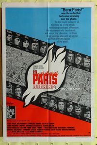 8m381 IS PARIS BURNING 1sh '66 Rene Clement's Paris brule-t-il, World War II all-star cast!