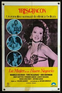 8m434 LA MUJER ES UN BUEN NEGOCIO Spanish/U.S. 1sh '77 many sexy images of Iris Chacon!