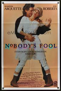 8m577 NOBODY'S FOOL 1sh '86 Rosanna Arquette dancing with Eric Roberts!