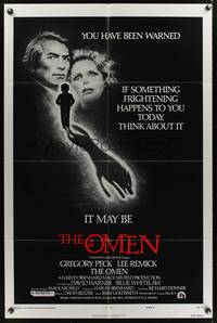 8m605 OMEN style F 1sh '76 Gregory Peck, Lee Remick, Satanic horror, you have been warned!