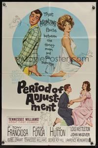 8m640 PERIOD OF ADJUSTMENT 1sh '62 sexy Jane Fonda in nightie trying to get used to marriage!