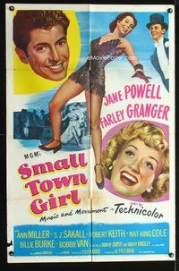 8m739 SMALL TOWN GIRL 1sh '53 Jane Powell, Farley Granger, super sexy Ann Miller's legs!
