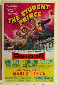 8m778 STUDENT PRINCE 1sh '54 art of pretty Ann Blyth, Edmund Purdom, romantic musical!