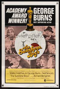 8m782 SUNSHINE BOYS awards 1sh '75 Al Hirschfeld art of George Burns, Walter Matthau & Lee Meredith
