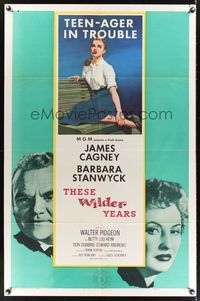 8m821 THESE WILDER YEARS 1sh '56 James Cagney & Barbara Stanwyck have a teenager in trouble!