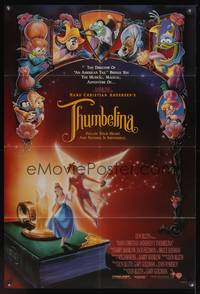 8m841 THUMBELINA 1sh '94 Don Bluth animation, artwork of fantasy characters!