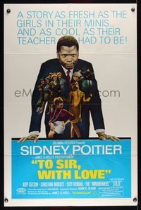 8m850 TO SIR, WITH LOVE 1sh '67 Sidney Poitier, Lulu, directed by James Clavell!