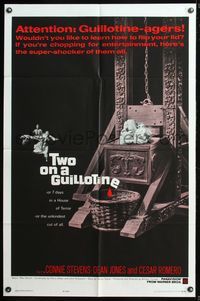 8m900 TWO ON A GUILLOTINE 1sh '65 7 days in a house of terror, or the unkindest cut of all!
