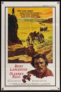 8m906 ULZANA'S RAID 1sh '72 artwork of Burt Lancaster by Don Stivers, Robert Aldrich!