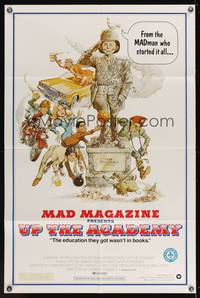 8m913 UP THE ACADEMY 1sh '80 MAD Magazine, Jack Rickard art of Alfred E. Newman!
