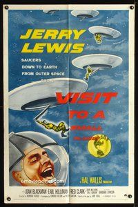 8m927 VISIT TO A SMALL PLANET 1sh '60 wacky alien Jerry Lewis saucers down to Earth from space!