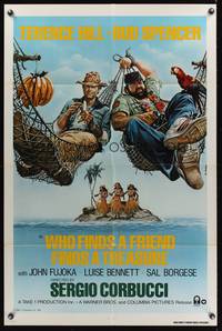 8m957 WHO FINDS A FRIEND FINDS A TREASURE int'l 1sh '81 art of Terence Hill & Bud Spencer by Casaro