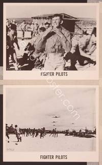 8p724 FIGHTER PILOTS 2 8x10 stills '70s images of men running from aircraft attack!