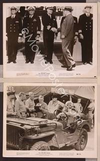 8p725 GALLANT HOURS 2 8x10 stills '60 James Cagney as Admiral Bull Halsey, Robert Montgomery