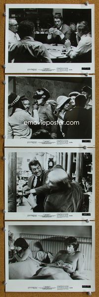 8p624 MR. RICCO 4 8x10s '74 Dean Martin, Cindy Williams, cool poker gambling scene!