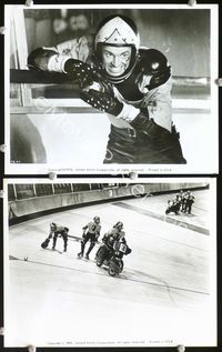 8p742 ROLLERBALL 2 8x10s '75 James Caan in costume playing the game!
