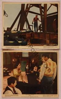 8p121 GIANT 2 color 8x10 stills '56 James Dean, Elizabeth Taylor, Rock Hudson, George Stevens