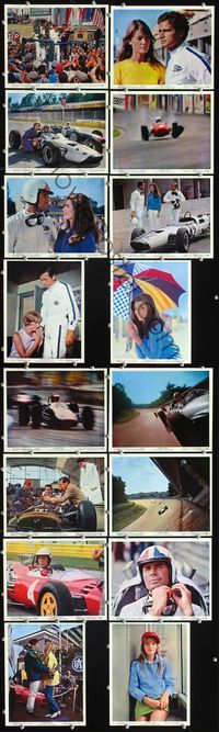 8p002 GRAND PRIX 16 Eng/US color 8x10s '67 Formula One race car driver James Garner, Jessica Walter
