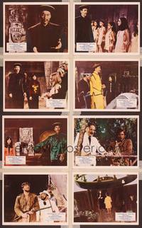 8p317 BLOOD OF FU MANCHU 8 English FOH LCs '69 Asian villain Christopher Lee, Shirley Eaton