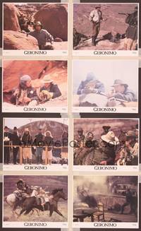 8p174 GERONIMO 8 int'l 8x10 mini LCs '93 Hill, great image of Native American Wes Studi on horse!
