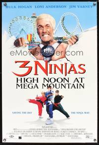 8r013 3 NINJAS: HIGH NOON AT MEGA MOUNTAIN DS 1sh '98 wacky image of Hulk Hogan!