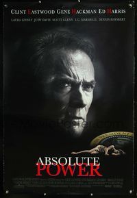 8r019 ABSOLUTE POWER DS 1sh '97 great image of star & director Clint Eastwood!