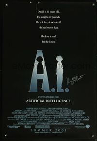8r018 A.I. ARTIFICIAL INTELLIGENCE DS advance signed 1sh '01 by Haley Joel Osment!