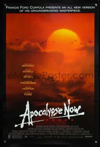 8r039 APOCALYPSE NOW 1sh R01 Redux, Francis Ford Coppola, classic art of helicopters over jungle!
