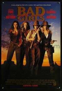 8r048 BAD GIRLS advance 1sh '94 cowgirls Drew Barrymore, Madeleine Store, Masterson & MacDowell!