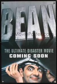 8r066 BEAN metal teaser 1sh '97 Rowan Atkinson is Mr. Bean, the ultimate disaster movie!