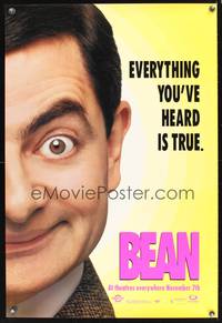 8r067 BEAN teaser 1sh '97 Rowan Atkinson is Mr. Bean, everything you've heard is true!