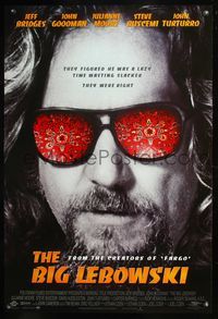 8r077 BIG LEBOWSKI int'l 1sh '98 Coen Brothers, great image of slacker Jeff Bridges in shades!