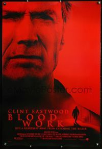 8r081 BLOOD WORK DS 1sh '02 super close image of star and director Clint Eastwood!