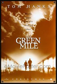 8r211 GREEN MILE DS teaser 1sh '99 Tom Hanks, Michael Clarke Duncan, Stephen King prison fantasy!