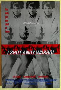8r230 I SHOT ANDY WARHOL 1sh '96 cool multiple images of Lili Taylor pointing gun!