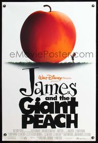 8r249 JAMES & THE GIANT PEACH DS white 1sh '96 Walt Disney stop-motion fantasy cartoon!