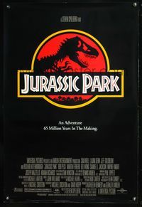 8r253 JURASSIC PARK 1sh '93 Steven Spielberg, Richard Attenborough re-creates dinosaurs!