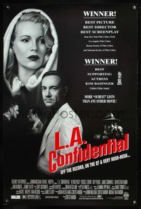 8r260 L.A. CONFIDENTIAL DS awards 1sh '97 Kevin Spacey, Russell Crowe, Danny DeVito, Kim Basinger