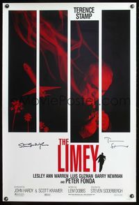 8r280 LIMEY signed 1sh '99 by Steven Soderbergh & Terence Stamp, cool image!